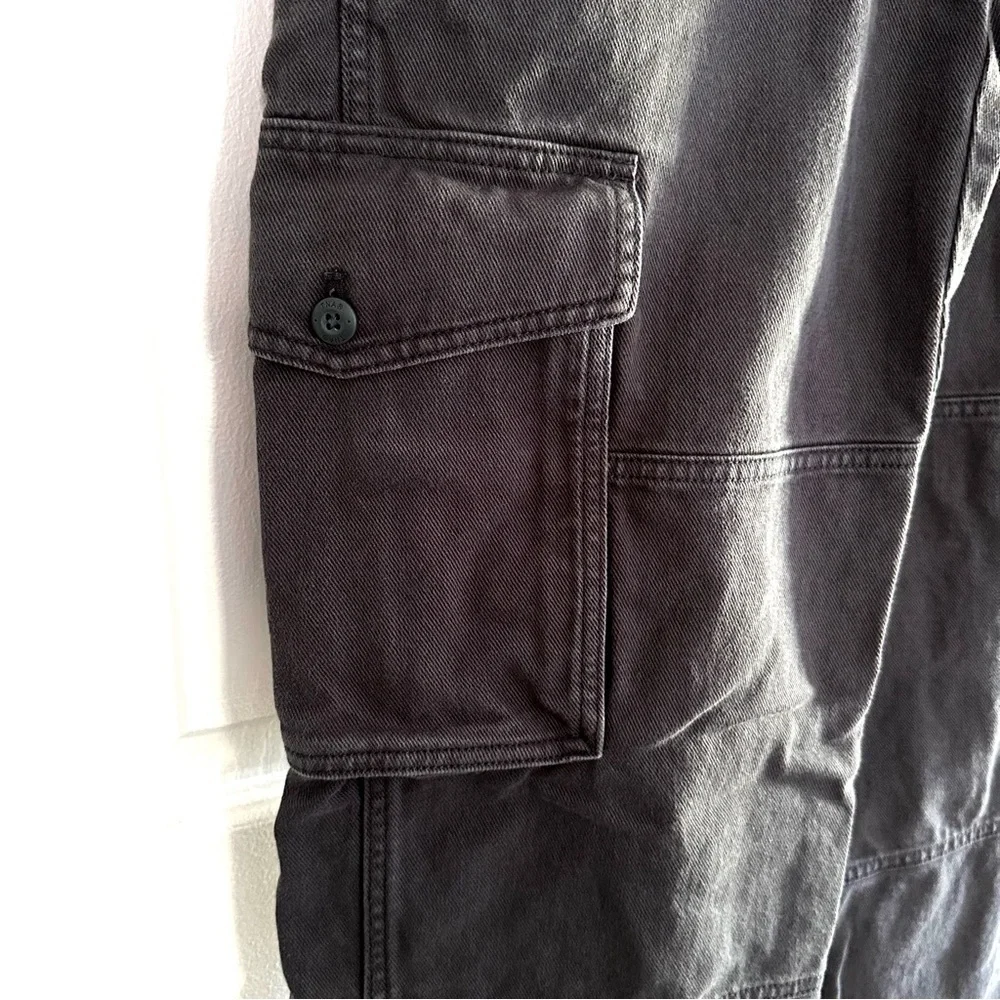 TNA Aritzia Cargo Pants Grey Pockets Carpenter Straight Leg Size 6 EUC - Picture 2 of 11